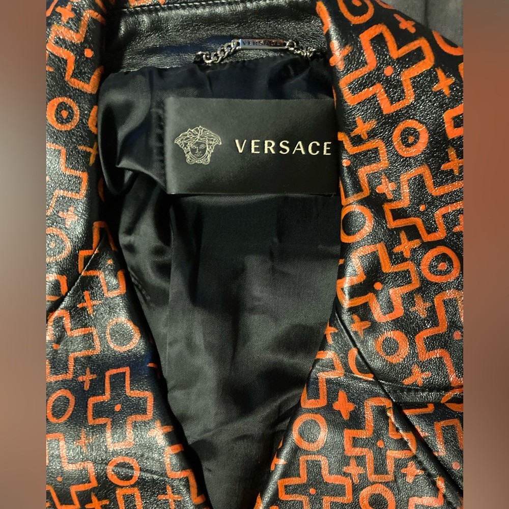 Versace Biker lamb skin jacket unisex XXL brand new never worn